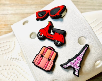 Shoe Charms | Vacation in Paris Set | 4 Piece