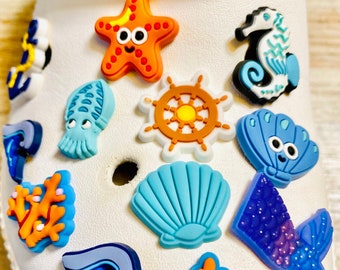 Shoe Charms | Nautical Set | 12 Piece Set | 2 Piece Option | 1 Piece Option