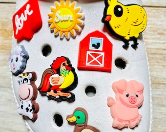 Shoe Charms | Barnyard Farm Set  | 9 Piece Set