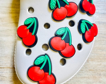 Shoe Charms | Cherry Set | 12 Piece Set | 6 Piece Option | 1 Piece
