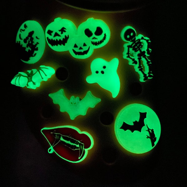 Shoe Charms | Glow in the Dark Halloween Set 2 | 8 Piece Set | 1 Piece Option