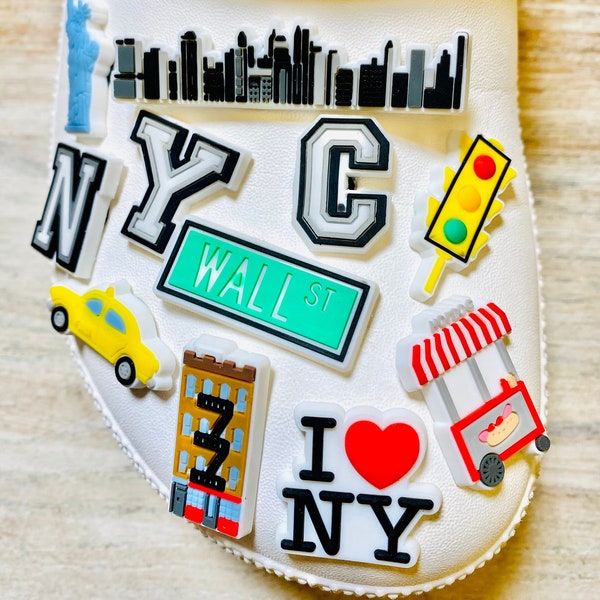 Shoe Charms | New York City Set | 11 Piece Set | 1 Piece Option