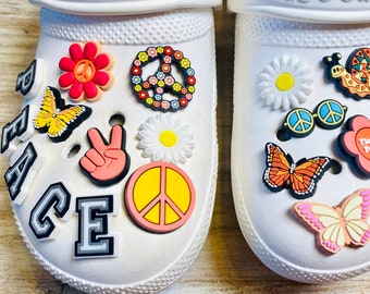 Shoe Charms | Peace and Love Set | 20 Piece Set | 5 Piece Option | 3 Piece Option | 1 Piece Option
