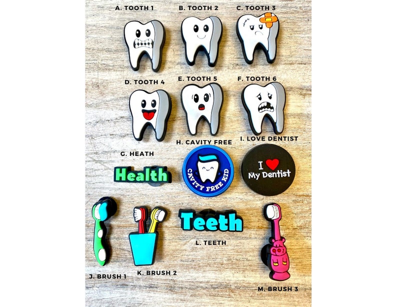 Shoe Charms Dental Set 13 Piece Set 1 Piece Option Etsy