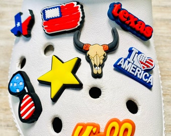 Shoe Charms | Texas Set  | 8 Piece Set