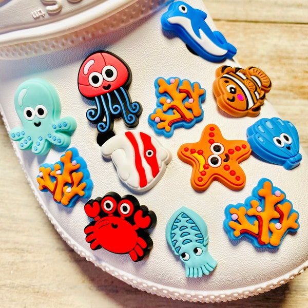 Shoe Charms | Sea Creature Set | 12 Piece Set | 1 Piece Option