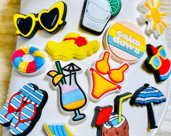 Shoe Charms | Summer Chill Vibes Set | 13 Piece Set | 1 Piece Option