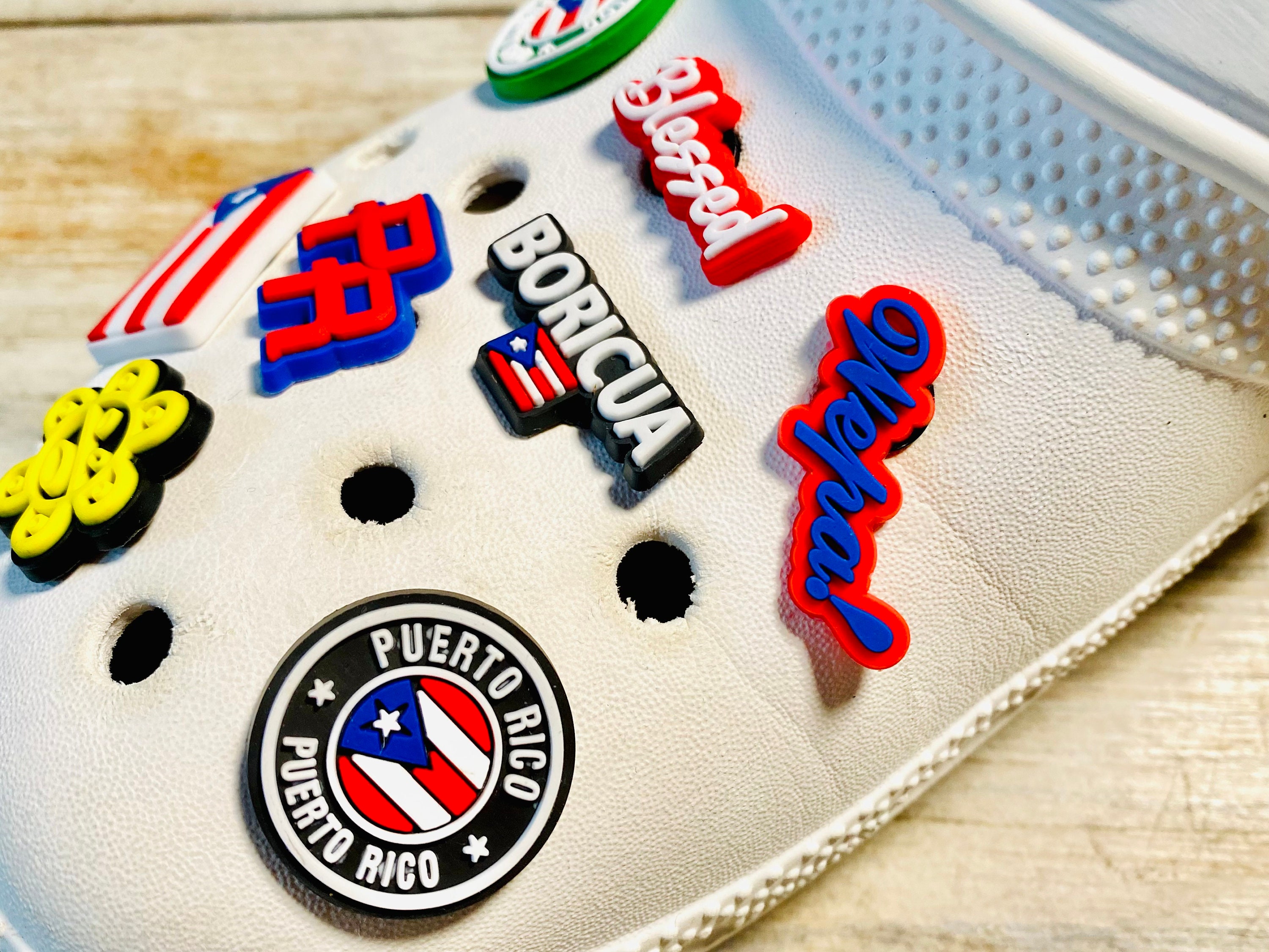 Shoe Charms | Puerto Rico 2 Set | 8 Piece Set | 1 Piece Option - Etsy