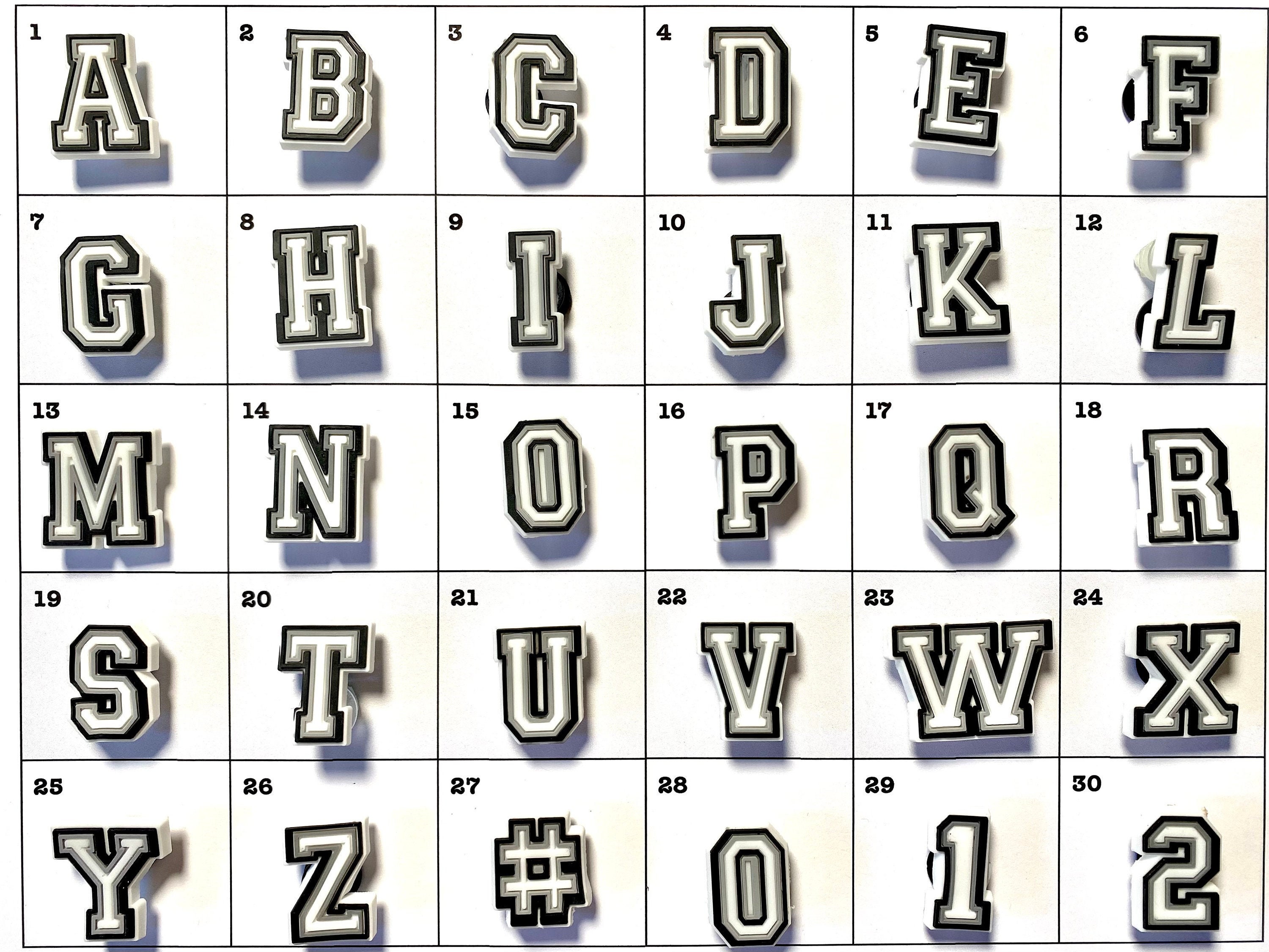 Shoe Charms | Letters Grid