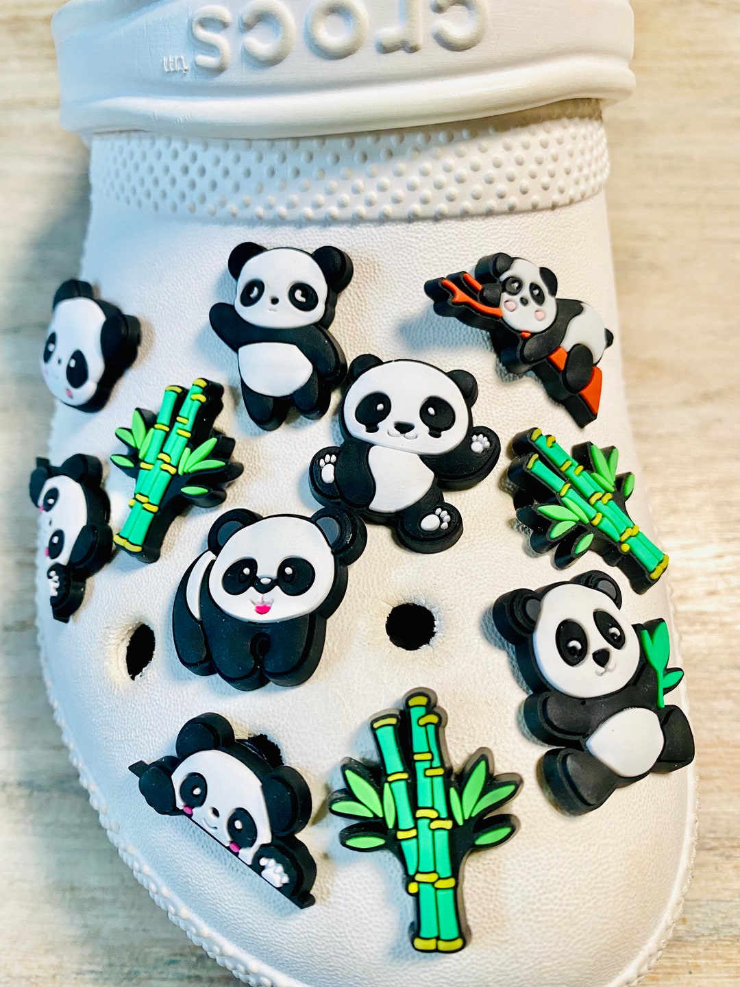 Shoe Charms Panda Set 11 Piece Set 3 Piece Option 2 Piece Option 1