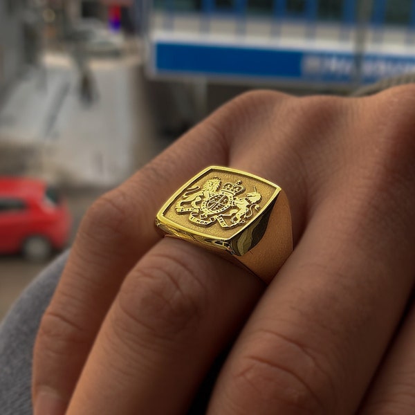 Wappen Ring, Familienwappen Ringe, Siegelring nach Wahl, Familienwappen Siegelring, Valentinstag Geschenk, College Klasse Ring