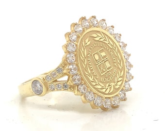 Coat of Arms Logo Ring, College Ring, Class Ring, Personalized Gift, Graduation Gift, Graduation Ring, University Ring, Family Ring
