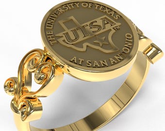 Personalized College Jewelry, Graduation Ring Gift, Personalized Class Ring for Man Woman, University Gift, High School Ring, Christmas Gift