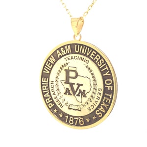 Personalized Medallion Necklace, Silver Custom Coat of Arms Pendant, College Necklace, Custom Signet Pendant, Custom Pendant,Chiristmas Gift