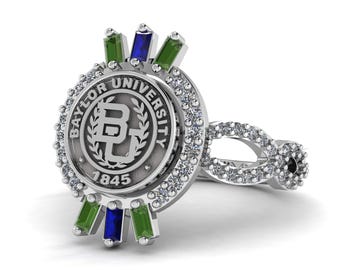 University Ring, College Ring, Graduation Ring, Woman Ring, Graduation Gift, Class Ring, College Class Ring, High School Ring, School Ring