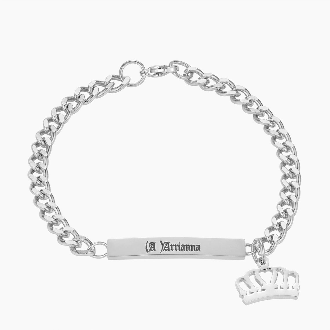 Personalized Baby Name Bar Bracelets Custom Stainless Steel Etsy