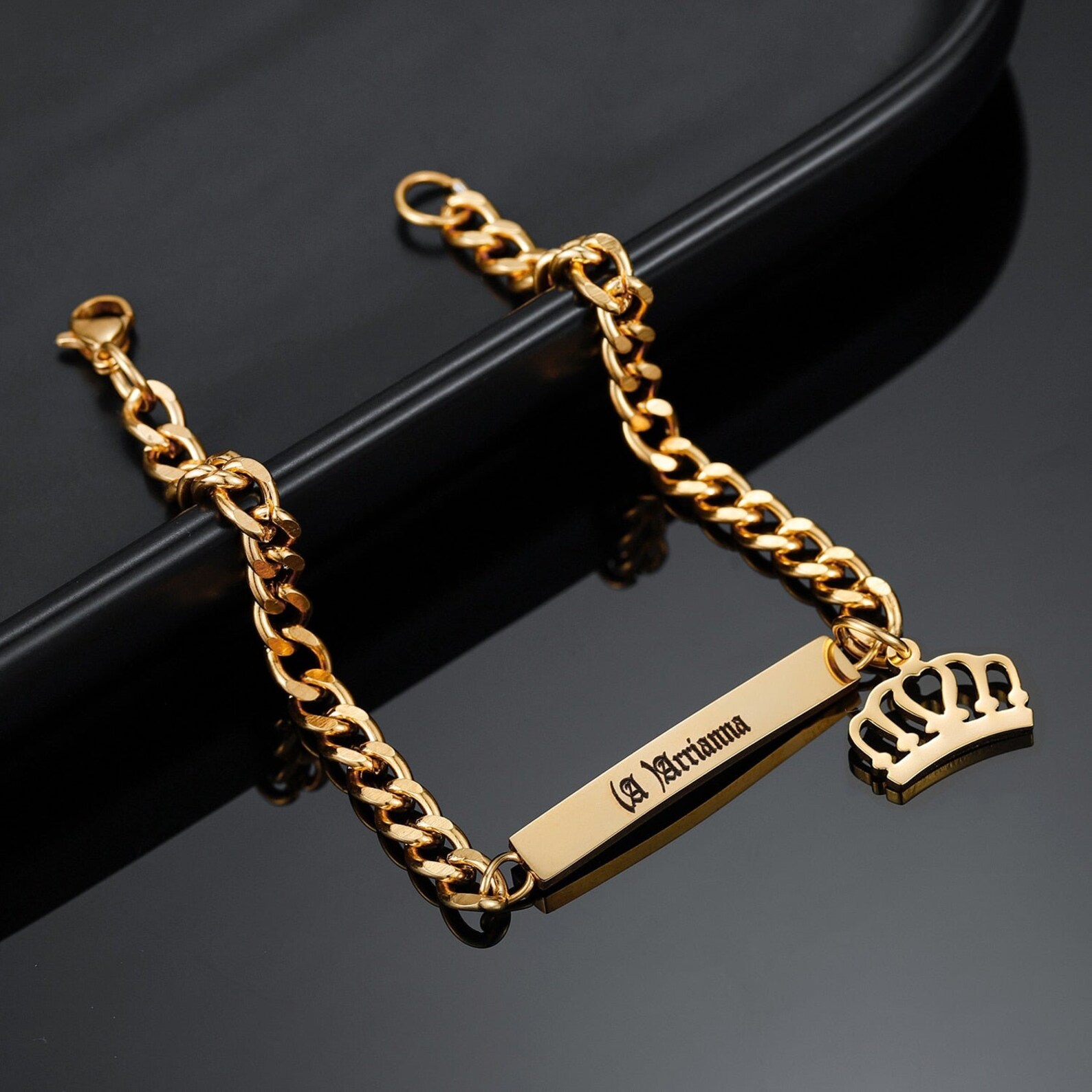 Personalized Baby Name Bar Bracelets Custom Stainless Steel Etsy