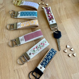 Key ring, key ring, fabric key ring, cotton key ring, wrist strap, key accessory, handbag accessory, small gift, gift idea