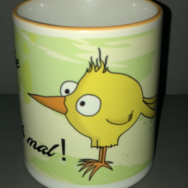 Keramik Tasse der frühe Vogel