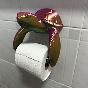 Porta rotolo di carta igienica tartaruga marina decorazione bagno stampa 3D – decorazione mare porta WC – regalo per amanti del mare – in 5 colori