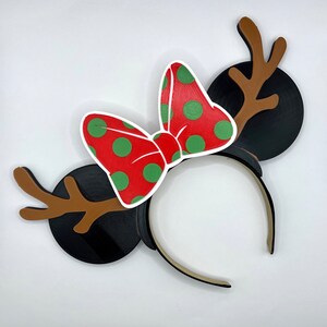 Reindeer and Bows 3D Printed Mouse Ears