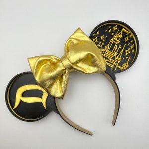 Black and Gold Castle 3D Printed Mouse Ears