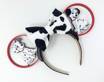 101 Black & White Puppies Mouse Ears