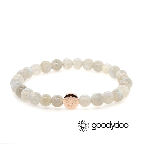 Armband Perlen Goodydoo Cameo Grey Labradorit rosegold