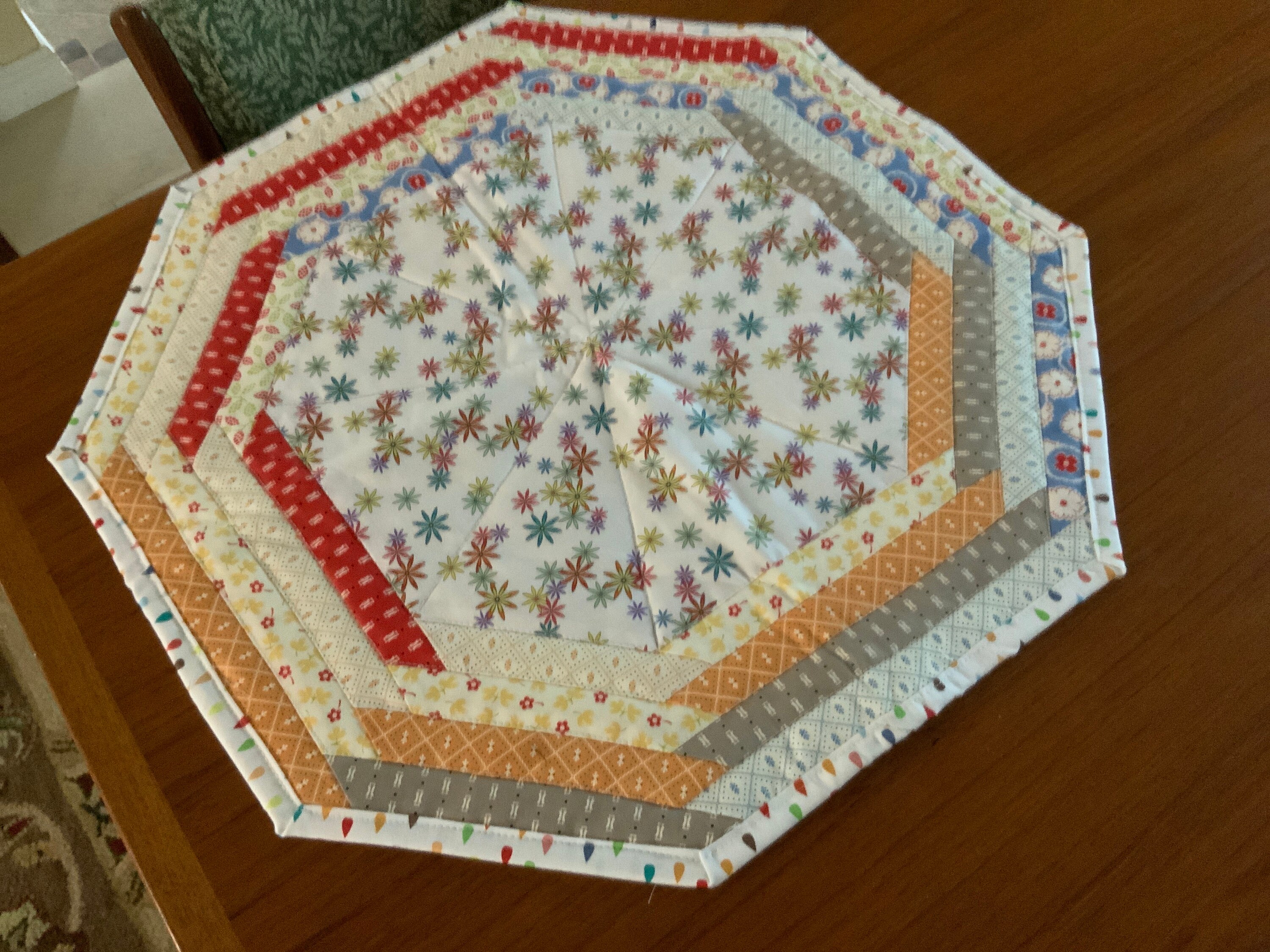 Table topper octagon quilted Etsy
