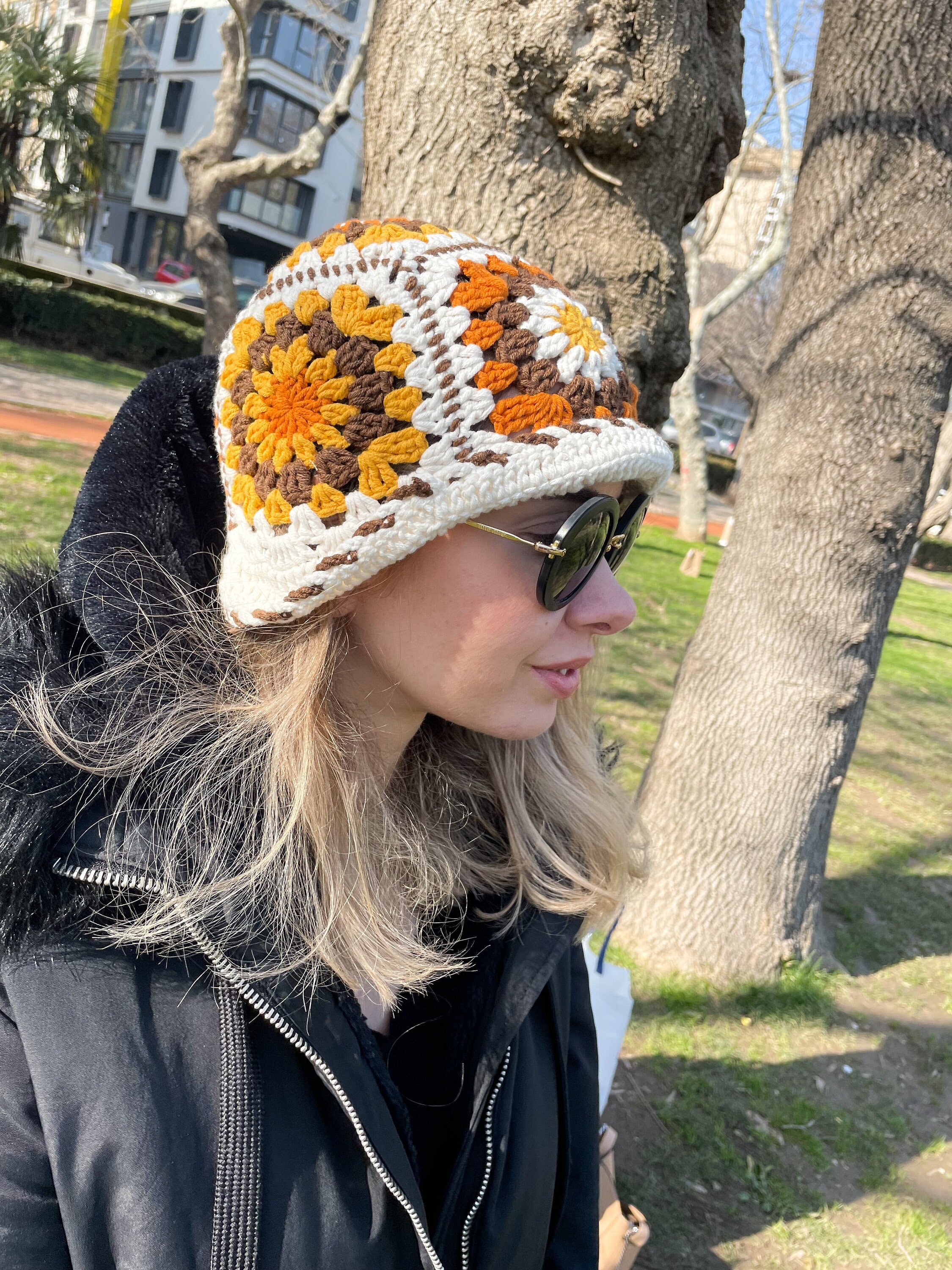 帽子 sol soonerorlaterHand-knitted Bucket Hat 帽子 sol
