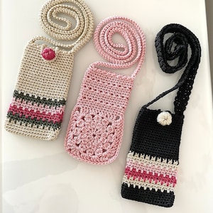 Borsa per telefono all'uncinetto / Borsa per telefono carina / Custodia per telefono / Porta cellulare / Borsa a tracolla / Borsa estiva / Borsa all'uncinetto