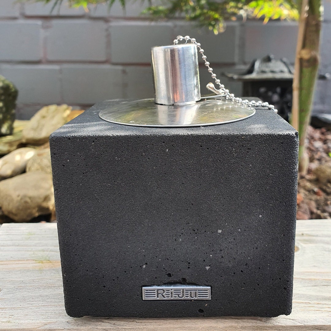 Table Torch Fire Pit Made of Concrete for Lamp Oil Oil Lamp Etsy