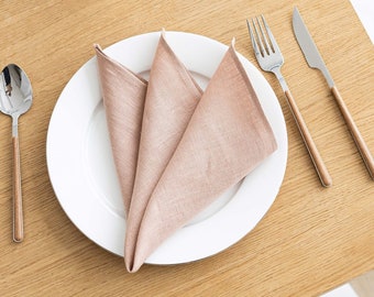 Set of 2 linen napkins, Dinner linen napkins, Cloth napkins, Wedding napkins, Table linens, Stonewashed linen napkins