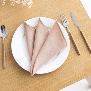Set of 2 linen napkins, Dinner linen napkins, Cloth napkins, Wedding napkins, Table linens, Stonewashed linen napkins image 1