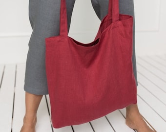 Linen market bag / Linen tote bag / Shopping bag / Various colors