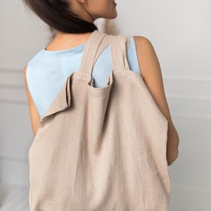 Linen market bag / Linen tote bag / Shopping bag / Various colors zdjęcie 8