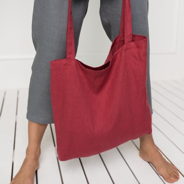 Linen market bag / Linen tote bag / Shopping bag / Various colors