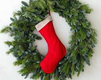Kerstsokken | Linnen kousen | Gezinskousen | Boerderijdecoraties