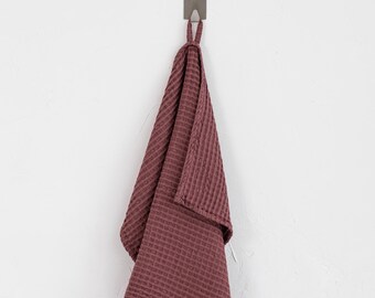 Handdoek van wafellinnen, keukenhanddoek met wafelpatroon, linnen vaatdoek, linnen handdoek