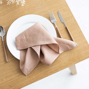 Set of 2 linen napkins, Dinner linen napkins, Cloth napkins, Wedding napkins, Table linens, Stonewashed linen napkins image 2