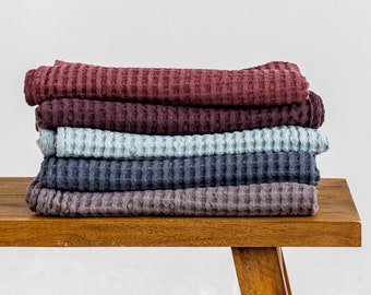 Gezellige linnen wafelhanddoeken. Wafellinnen handdoek in verschillende kleuren. Spa handdoek.