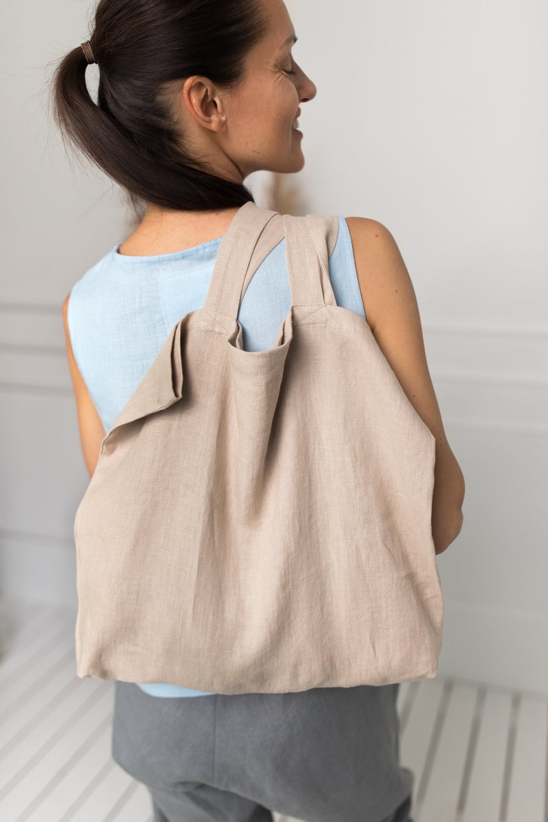 Linen tank top TEIDE, Sleeveless linen top, Basic linen top, Summer women top, image 3