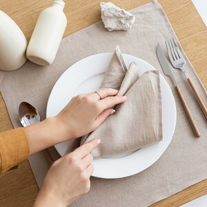 Set of 2 linen napkins, Dinner linen napkins, Cloth napkins, Wedding napkins, Table linens, Stonewashed linen napkins image 6