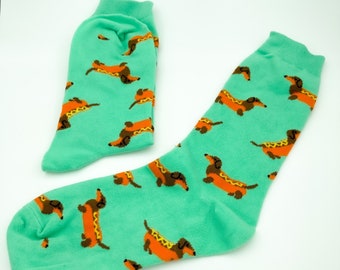 Comfy sausage dog socks