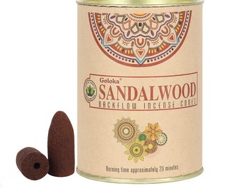 Goloka Sandalwood Back Flow Cones