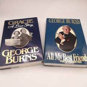 Vintage Set von zwei GEORGE BURNS Autobiographischen BÜCHER, Herausgegeben von Putnam and Sons, New York 1988-89