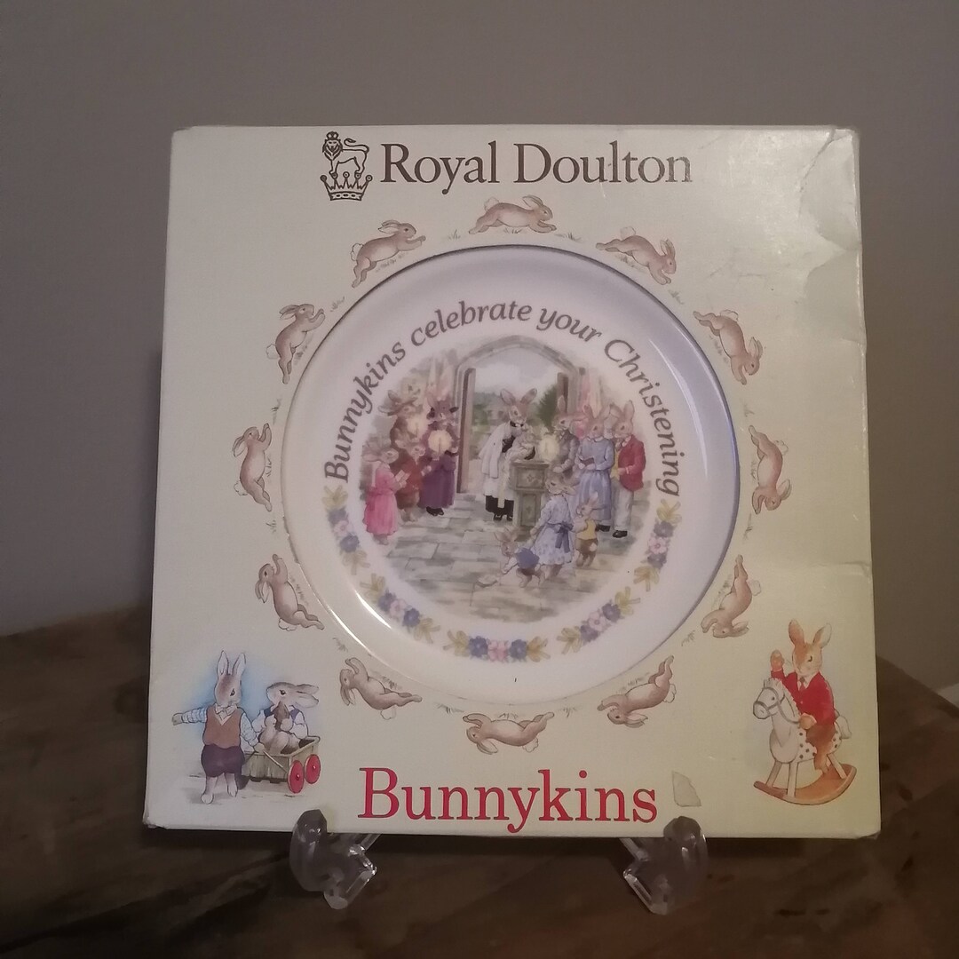BUNNYKINS Royal Doulton CHRISTENING PLATE Baby Baptism Etsy