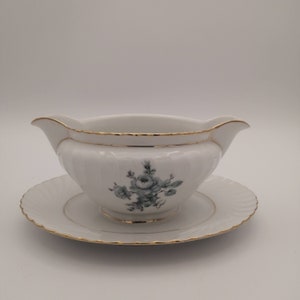 FIRST LOVE, Gravy Boat and Underplate, Vintage Royal BAYREUTH, Bavaria ~ 1950&#39;s
