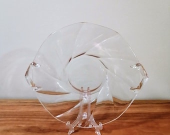 HEISEY TWIST, Rare Clear Glass Mint or Lemon Dish, c 1930's