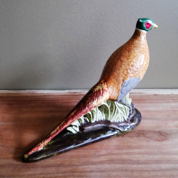 Ceramic Pheasant Figurine Etsy